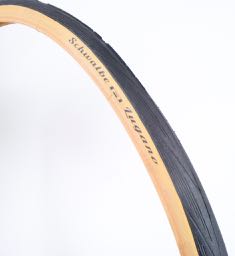 thumbnail image 2 of Schwalbe Lugano 700x25c Road Bike Tyres - Pair, Black With Blue Stripes, Slick Tread, Kevlar Guard 2 of 6