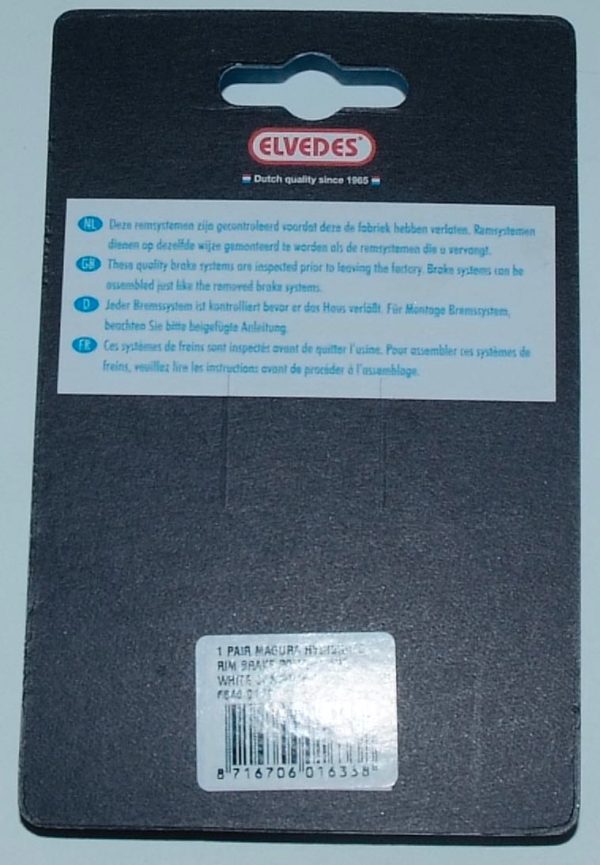 Elvedes velgremblokjes (1paar) Magura HS11/HS33 wit - Afbeelding 2