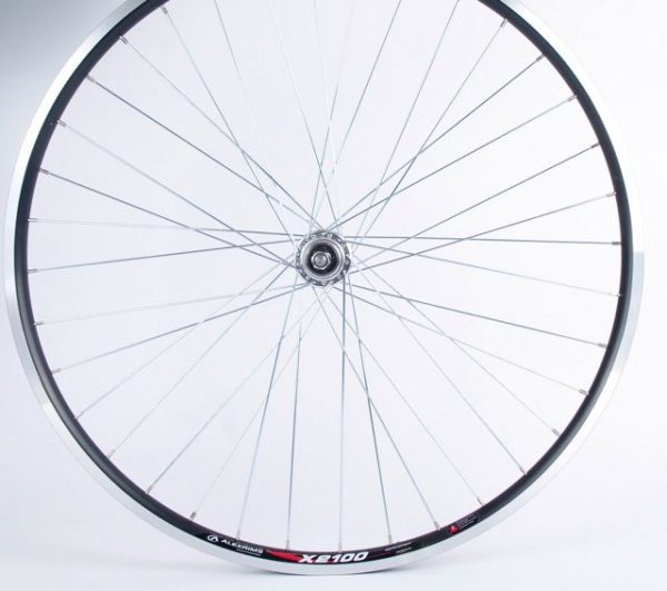 Achterwiel 28" 7V vaste as pion Beretta velg alu zilv eco