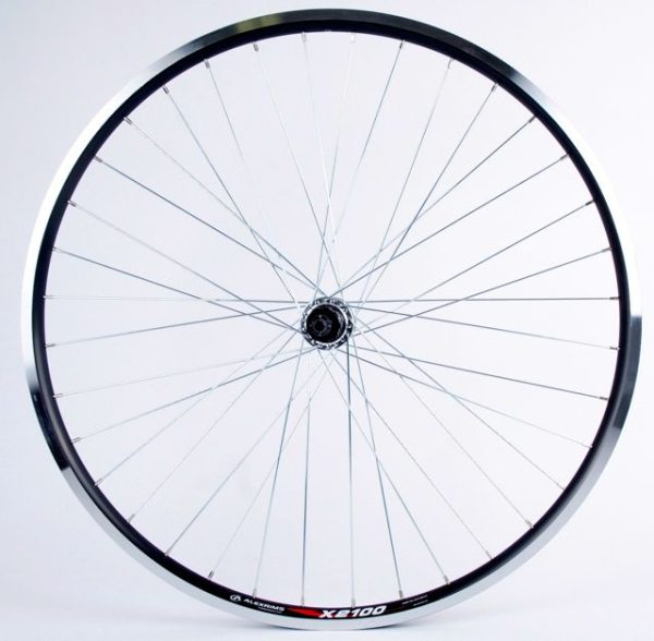 Achterwiel 28" Zwarte Alu Velg Uitval As