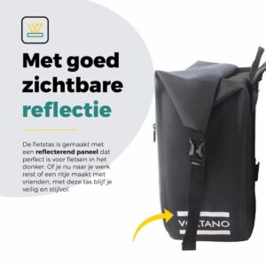 Voltano Dubbele fietstas Fel Blauw - Afbeelding 6